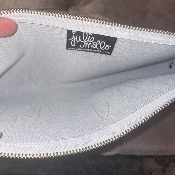 JULIE MOLLO Handmade Silver Glitter Brooklyn Clutch Bag - Picture 4 of 8